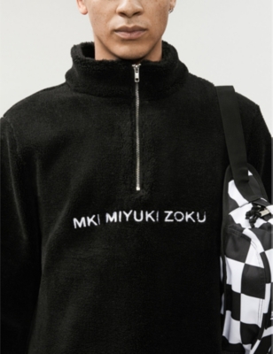 mki sherpa quarter zip black