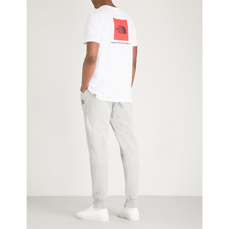 Shop The North Face Men's White Back Logo-print Cotton-jersey T-shirt