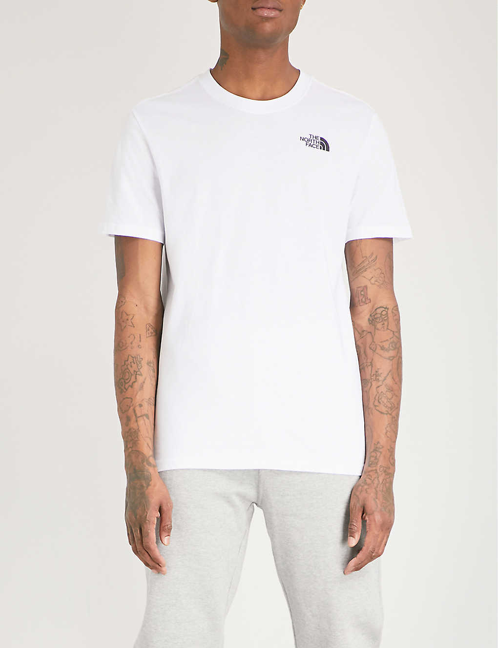 The North Face Back Logo-print Cotton-jersey T-shirt In White