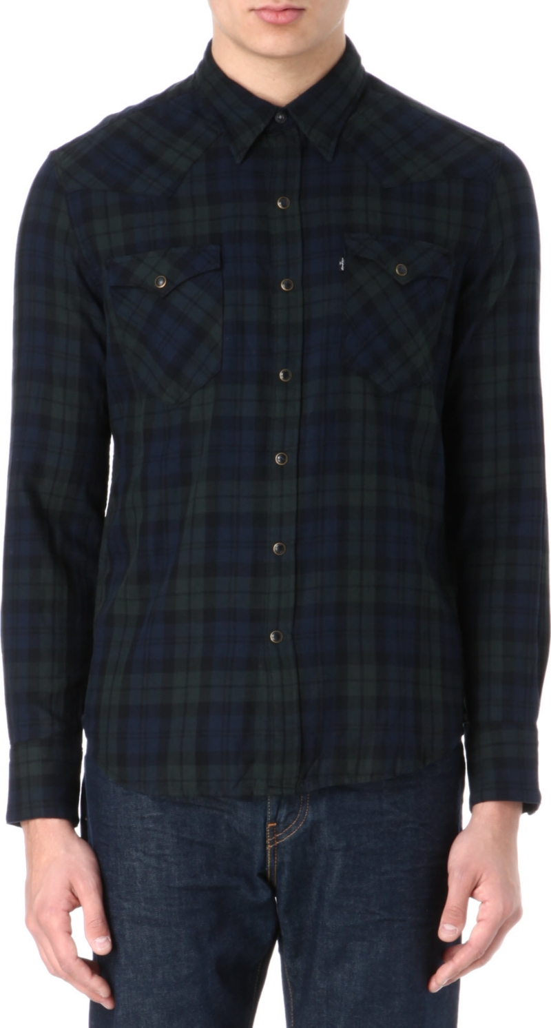 LEVIS   Western checked cotton shirt