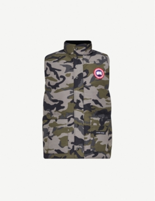 camo canada goose gilet