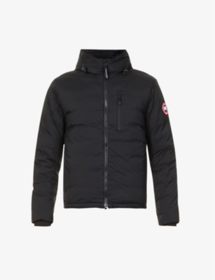 CANADA GOOSE - Lodge logo-patch shell-down hooded puffer jacket ...