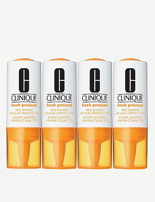 CLINIQUE: Fresh Pressed Daily Booster with Pure Vitamin C 10% pack of four 34ml