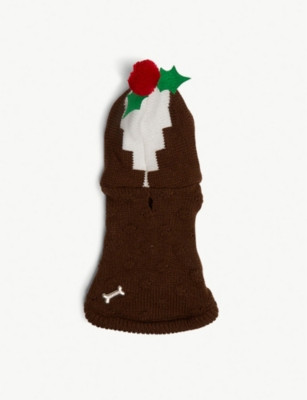 christmas pudding dog jumper