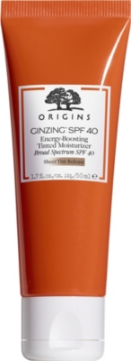 Shop Origins Ginzing Energy-boosting Tinted Moisturizer Spf 40 50ml