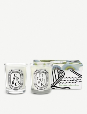 DIPTYQUE Figuier and Cypres scented candle set of two