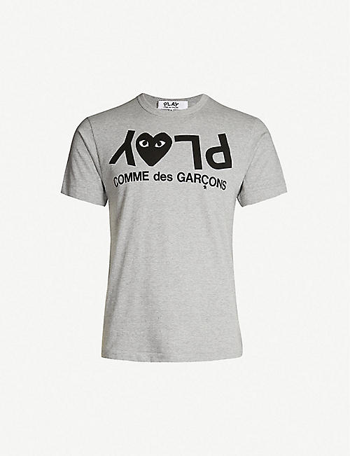 COMME DES GARCONS PLAY: Reverse-logo-print cotton-jersey T-shirt