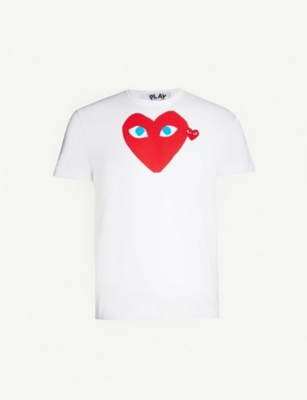 cdg play heart shirt