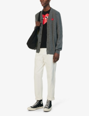 Comme Des Garçons Play Comme Des Garcons Play Heart Print T-shirt In Black