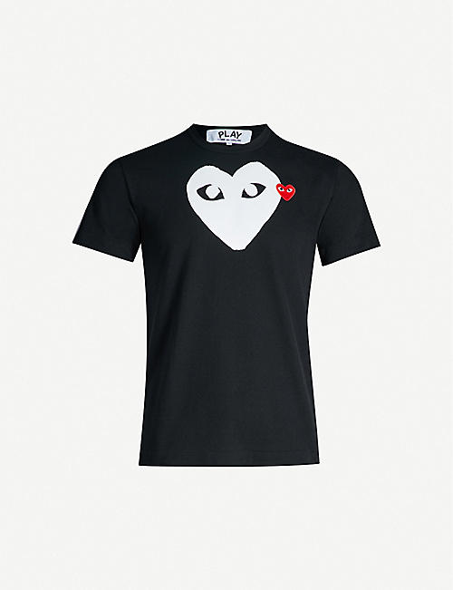 COMME DES GARCONS PLAY: Heart-logo cotton-jersey T-shirt