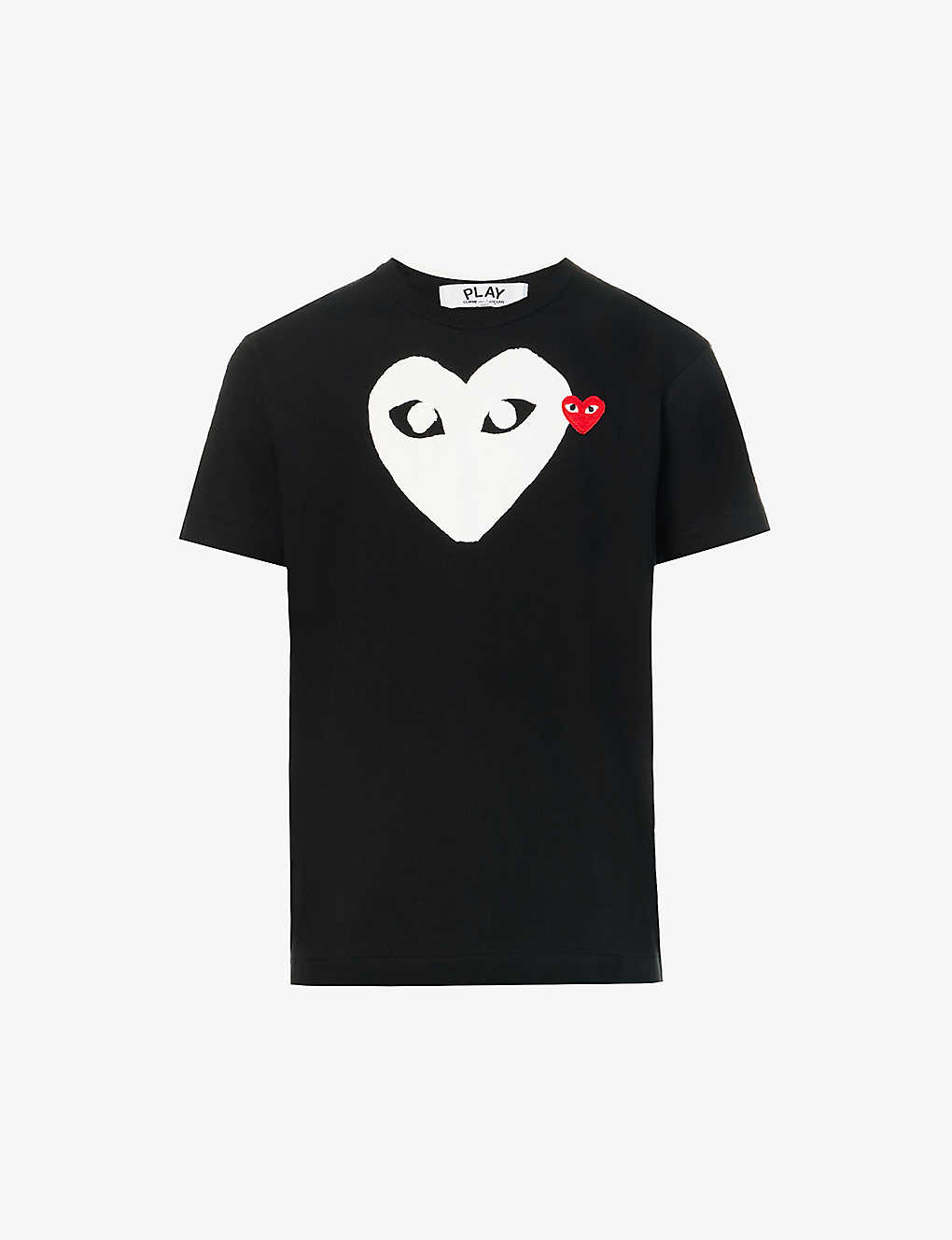 Comme Des Garçons Play Comme Des Garcons Play Mens Black Heart-logo Cotton-jersey T-shirt