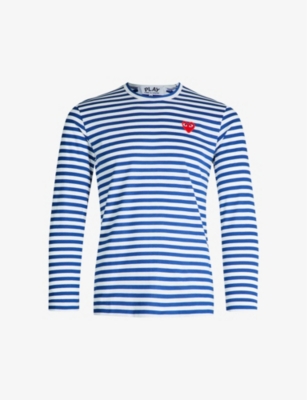 comme de garcon play striped shirt