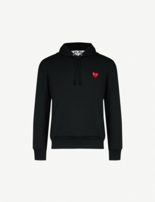 COMME DES GARCONS PLAY: Heart-appliquéd stretch hoody