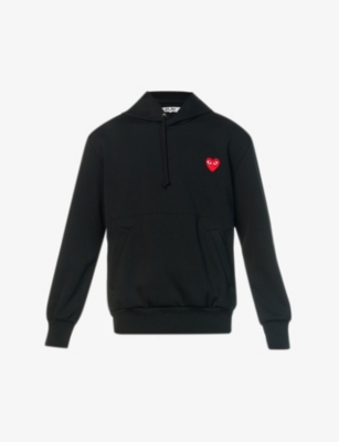 COMME DES GARCONS PLAY Heart appliqu d stretch hoody