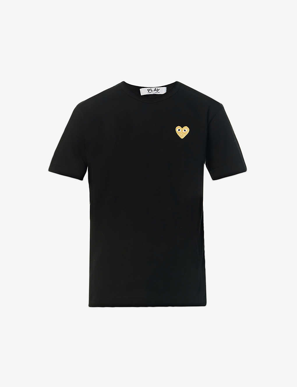 Comme Des Garçons Play Comme Des Garcons Play Mens Black Logo-embroidered Cotton-jersey T-shirt