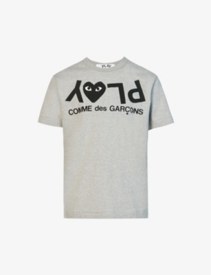 COMME DES GARCONS PLAY - Heart-embroidered cotton-jersey T-shirt ...