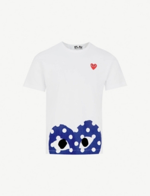 cdg play polka dot shirt