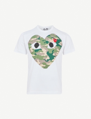 cdg white t shirt