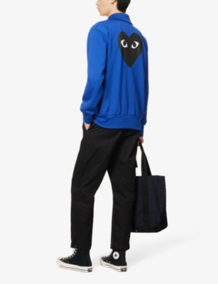 COMME DES GARCONS PLAY: Heart-appliqué jersey jacket