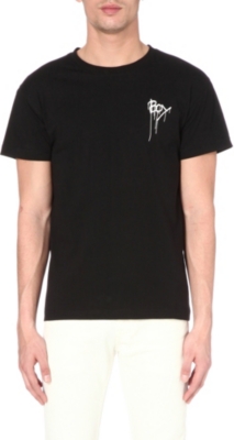 BOY LONDON Drip Logo T-Shirt in White/Black | ModeSens