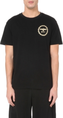 BOY LONDON Eagle-Print Cotton-Jersey T-Shirt, Black | ModeSens