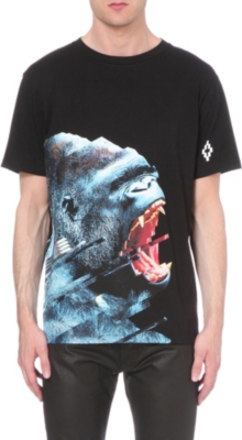 Hvordan Der er behov for uøkonomisk MARCELO BURLON Gorilla print cotton jersey t shirt on PopScreen