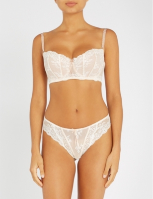 Heidi Klum Intimates Sofia Lace Contour Bra In Cameo