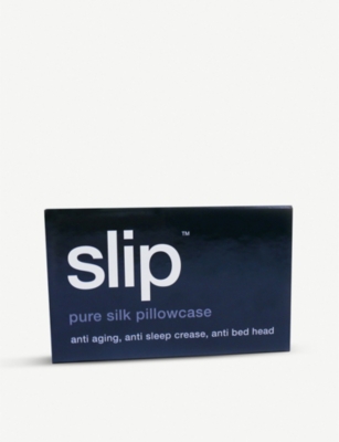 Shop Slip Navy Queen Silk Pillowcase