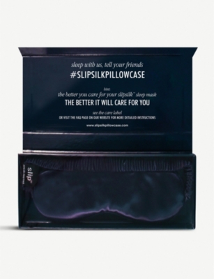 Slip Elasticated Silk Sleep Mask In Navy