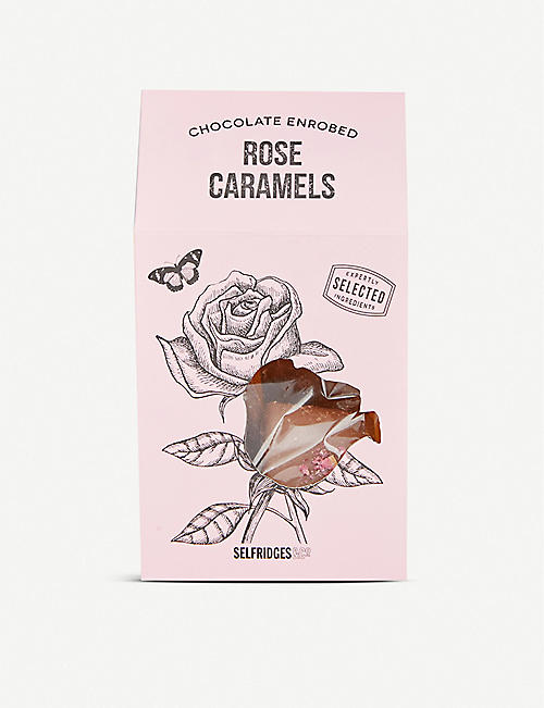 SELFRIDGES SELECTION: Chocolate Enrobed Rose Caramels 150g