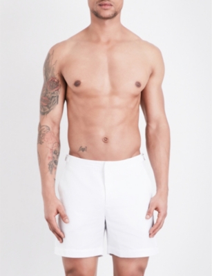 ORLEBAR BROWN Bulldog linen and cotton-blend shorts