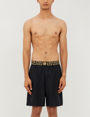 white versace swim shorts