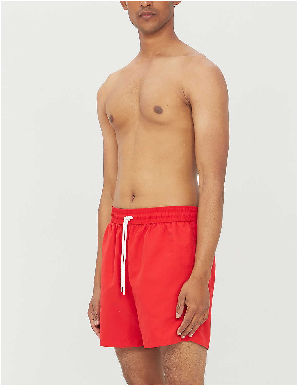 Shop Polo Ralph Lauren Men's Rl2000 Red Traveller Logo-embroidered Swim Shorts