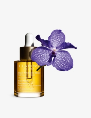 Shop Clarins Blue Orchid Face Treatment Oil – Dehydrated Skin In Nero