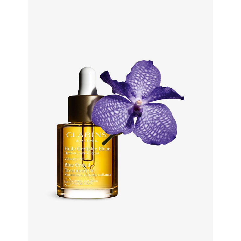 Shop Clarins Blue Orchid Face Treatment Oil – Dehydrated Skin In Nero
