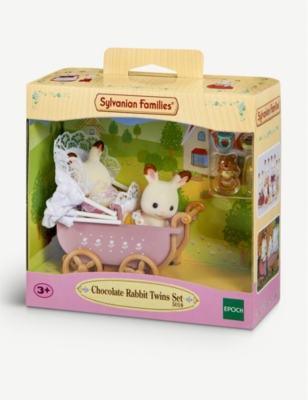 sylvanian families twin pram