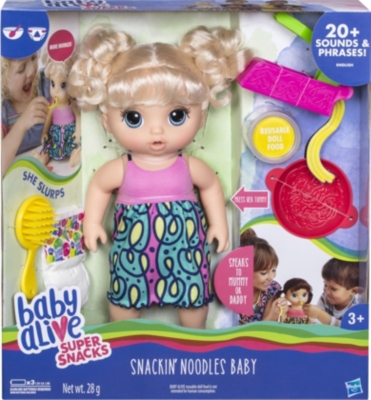 baby alive doll snackin noodles