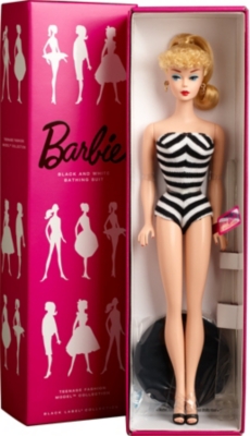 barbie black and white bathing suit