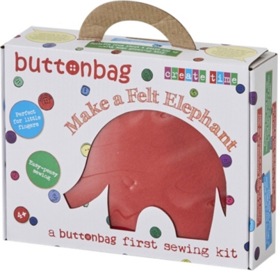 BUTTON BAG - Elephant Buttonbag First Sewing Kit | Selfridges.com
