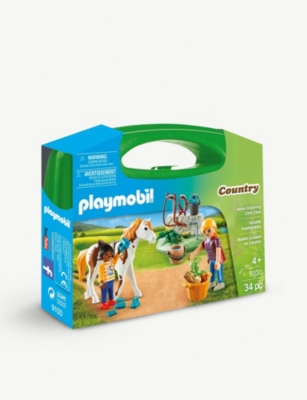 playmobil horse grooming carry case