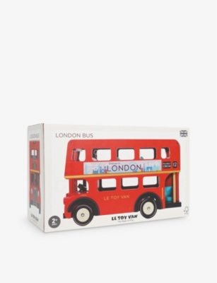 wooden london bus toy