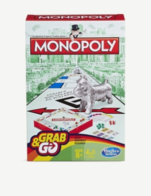 BOARD GAMES: Hasbro Gaming Monopoly Grab and Go board game