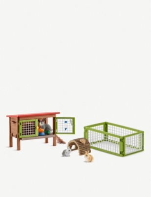 schleich rabbit hutch