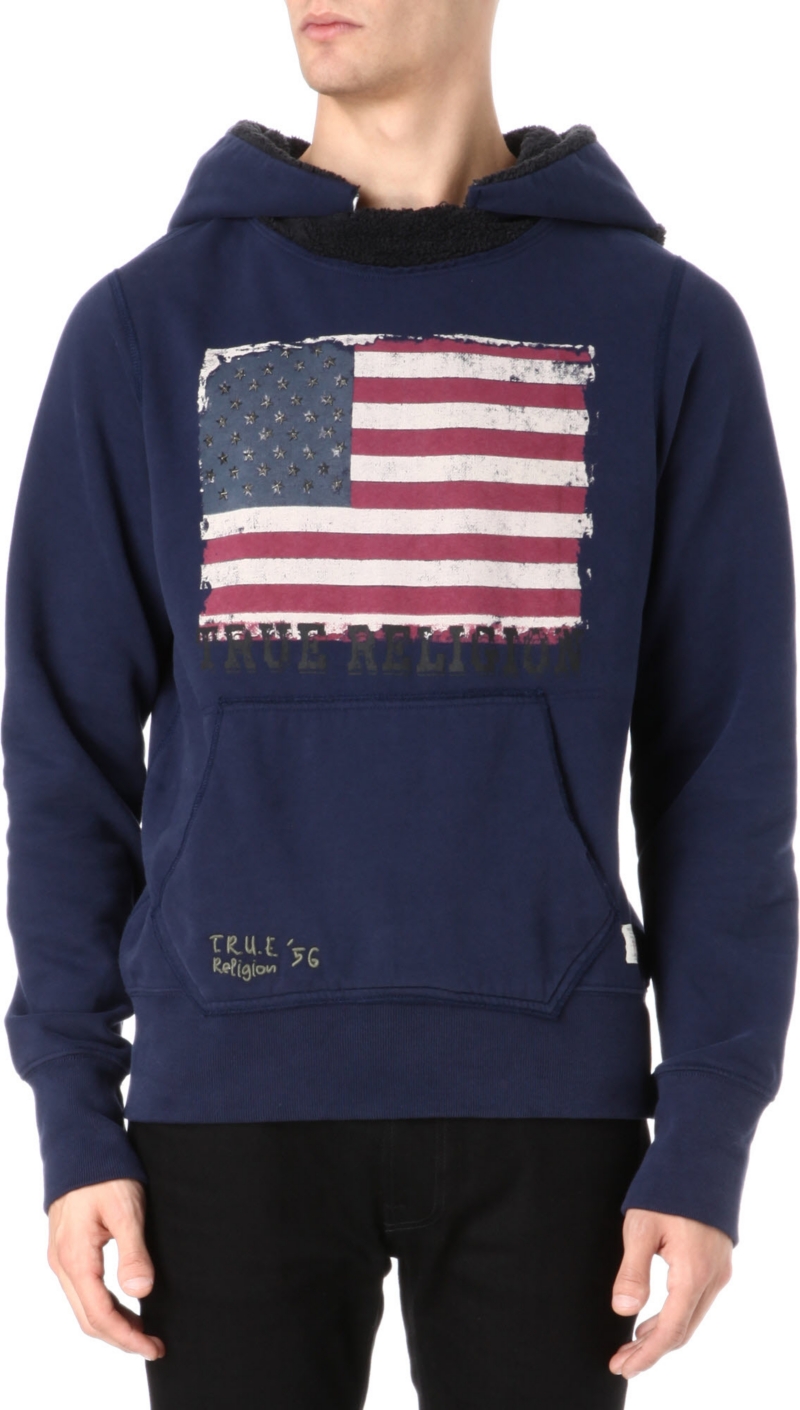 TRUE RELIGION   American Flag hoody