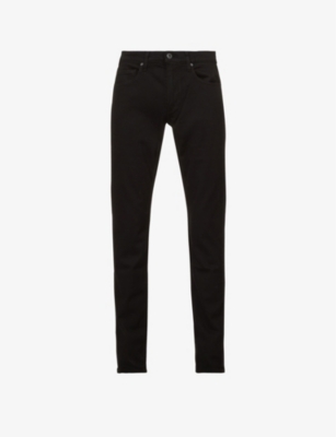 Shop Paige Men's Black Shadow Federal Slim-fit Straight-leg Stretch-denim Jeans