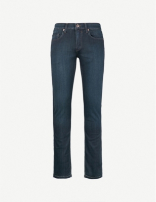 PAIGE: Federal slim-fit straight-leg stretch-denim jeans