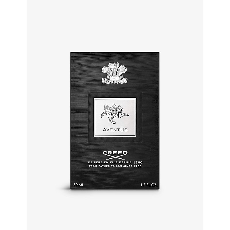 Shop Creed Ladies Black And Silver Unique Fresh Floral Aventus Eau De Parfum, Size: In Black & Silver Bottle