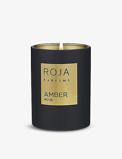 ROJA PARFUMS: Amber Aoud scented candle 300g