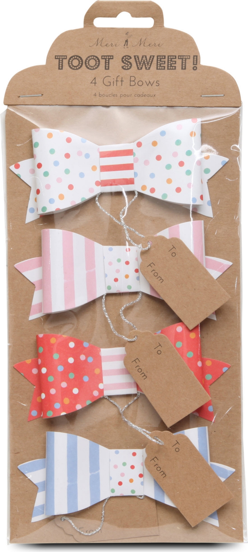 MERI MERI   Toot Sweet set of four small gift bows