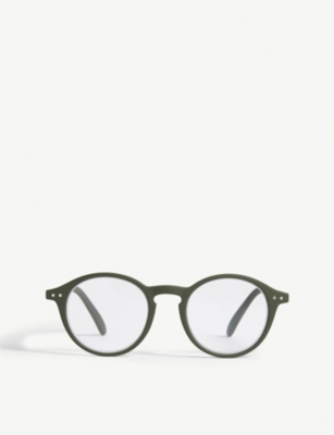 IZIPIZI: Letmesee #D Kaki round-frame reading glasses +1.50